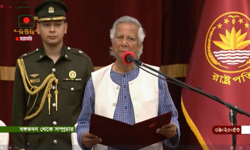 Interim government led by Dr Yunus takes oath
