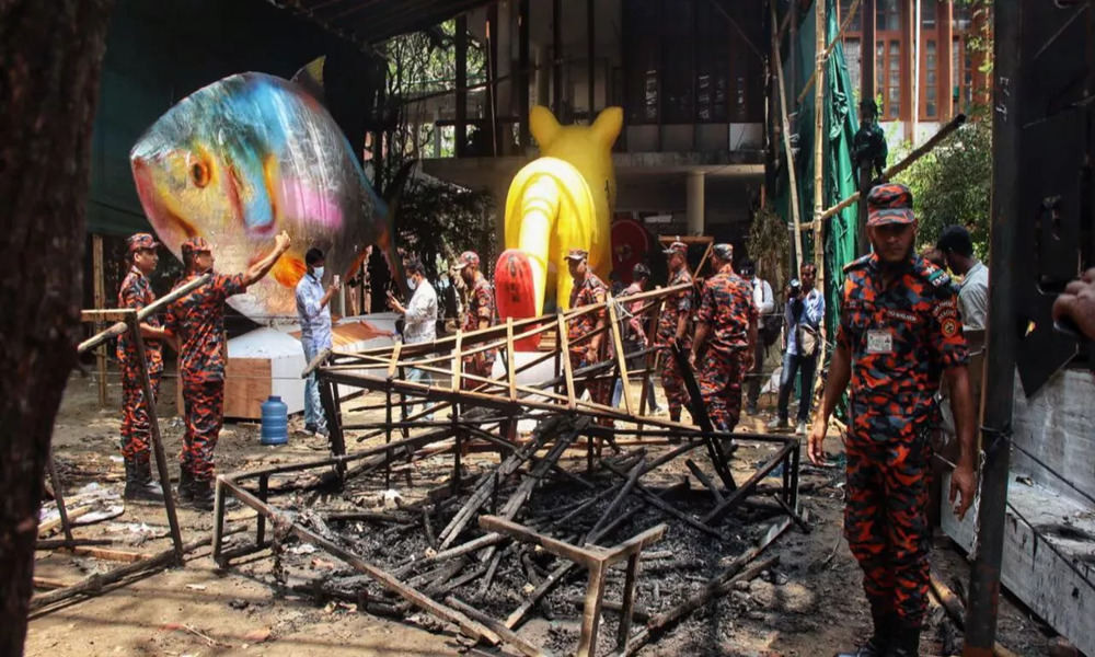 'Fascist’s Effigy' burned at DU: Farooki blames Hasina’s ‘allies’