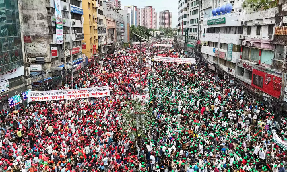 BNP’s youth rally turns Nayapaltan into a sea of people