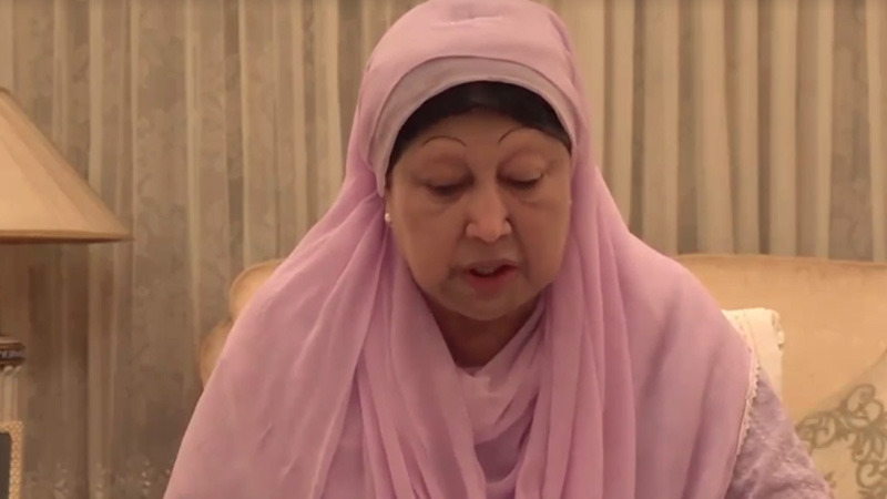 Khaleda Zia urges people to unite for restoration of democracy
