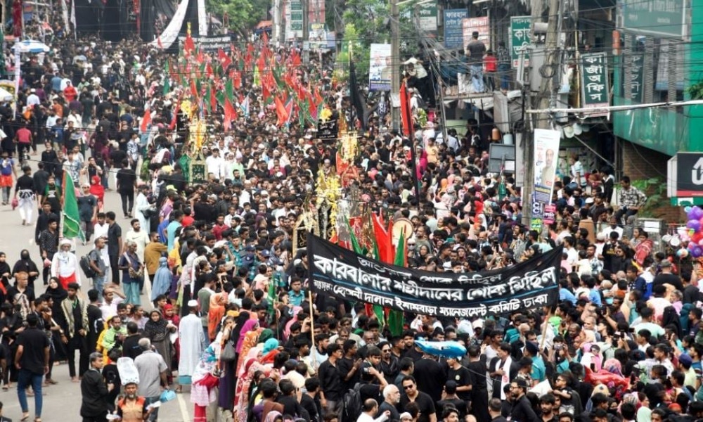 Tazia procession held peacefully on holy Ashura in Dhaka
